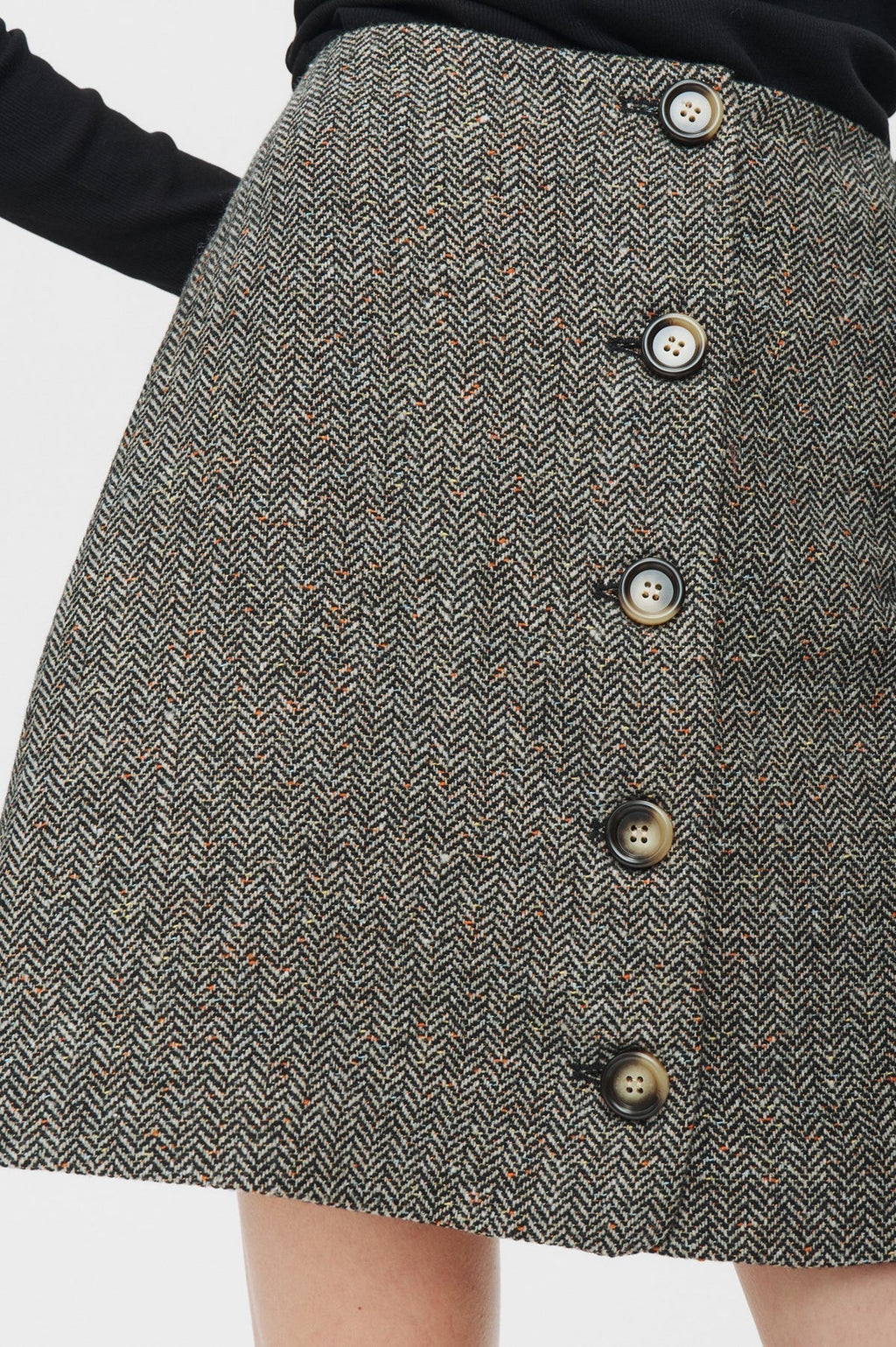 Nuavey Mini Skirt, Caviar